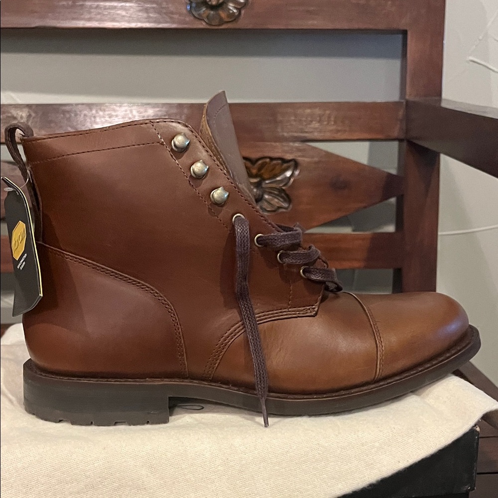 NWT J. Crew Kenton Leather Cap Toe Boot. Size 9.5 - Picture 7 of 14